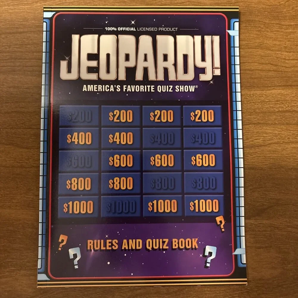 Jeopardy Quiz Show Game Double & Final Challenges Rule/Puzzle Book *COMPLETE*